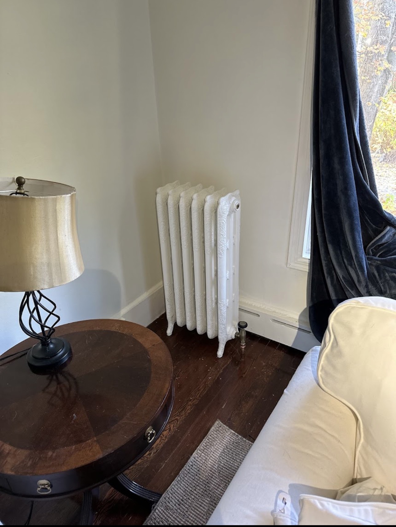 Restored cast iron radiator serviced by Noble